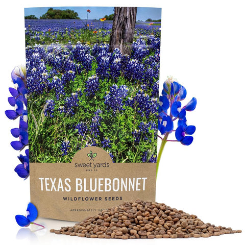 Sweet Yards Texas Bluebonnet seeds bulk bag ready for planting.