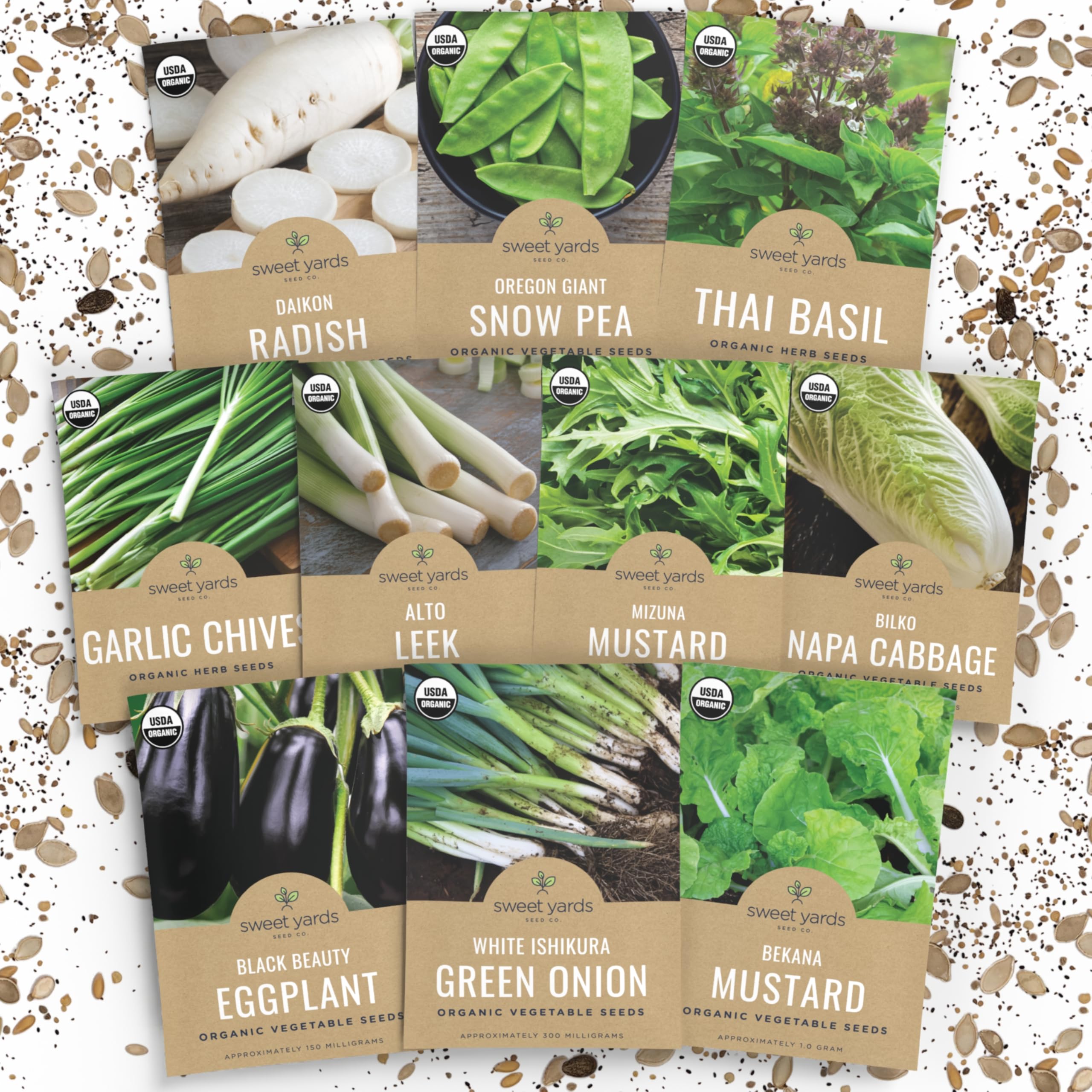 Sweet Yards Thai Basil seed packet for fragrant stir-fries and quick meals