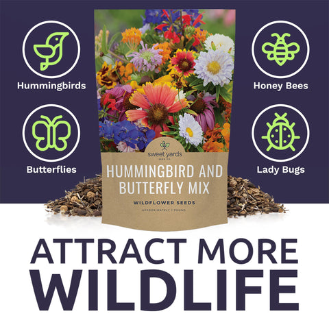 Sweet Yards garden-ready mix transforms spaces into color-filled habitat for pollinators.