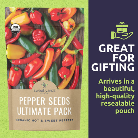 Sweet Yards variety peppers ready to grow in home gardens