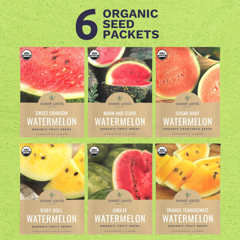 Sweet Yards watermelon collection varieties with Sugar Baby and Jubilee for flavorful summer picks.