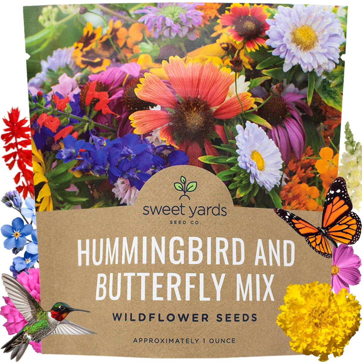 Sweet Yards wildflower seeds package ready to start a vibrant garden.