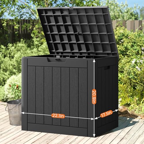 Sweetcrispy deck box with lockable lid for secure storage