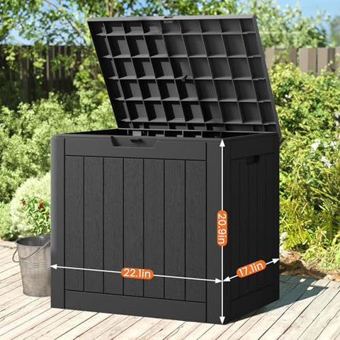 Sweetcrispy deck box with lockable lid for secure storage
