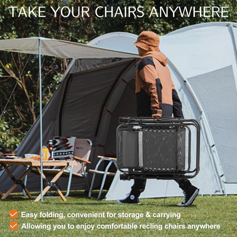 Sweetcrispy folded zero gravity chair collapses flat for compact carry.