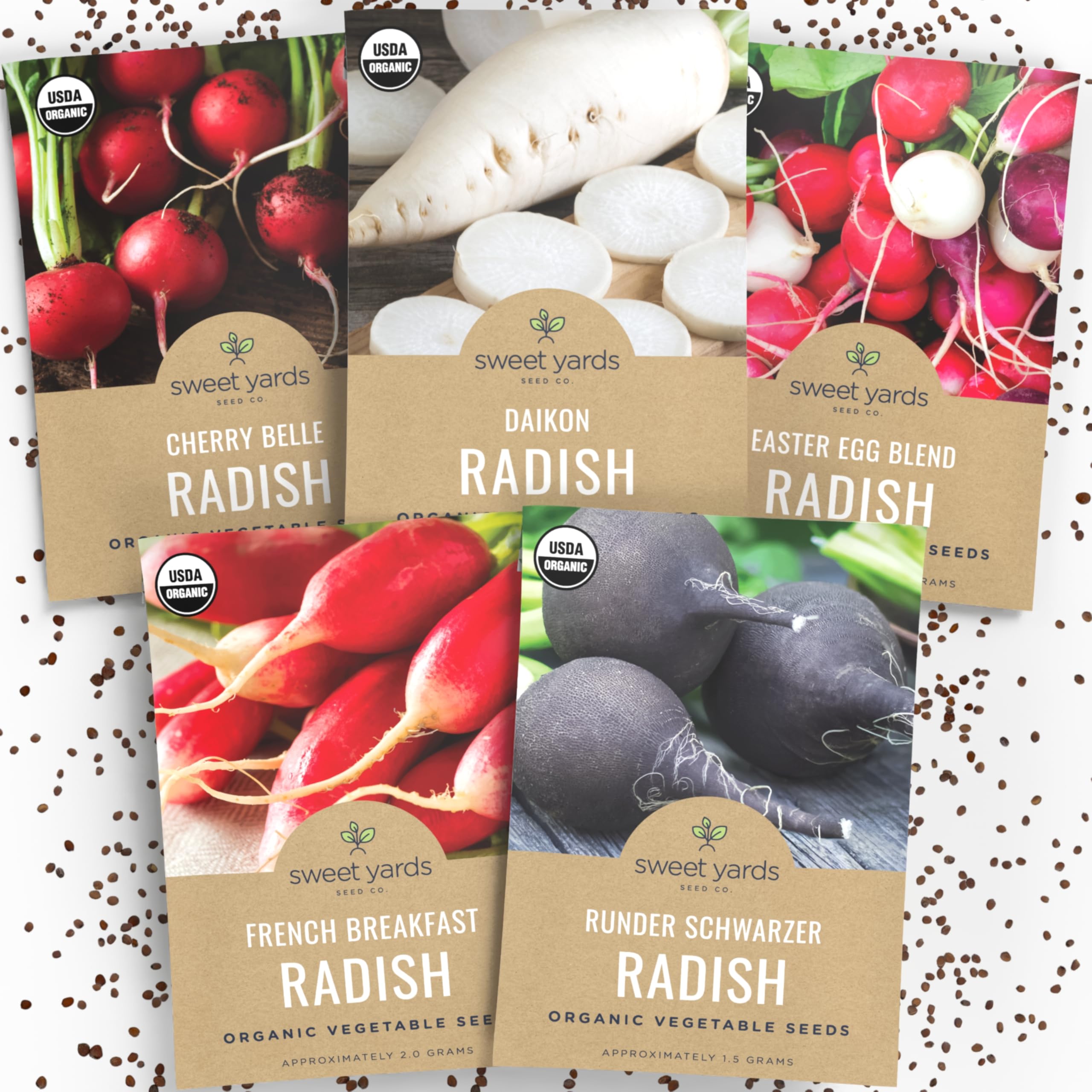 Sweet Yards Cherry Belle radish seeds for crispy home harvests