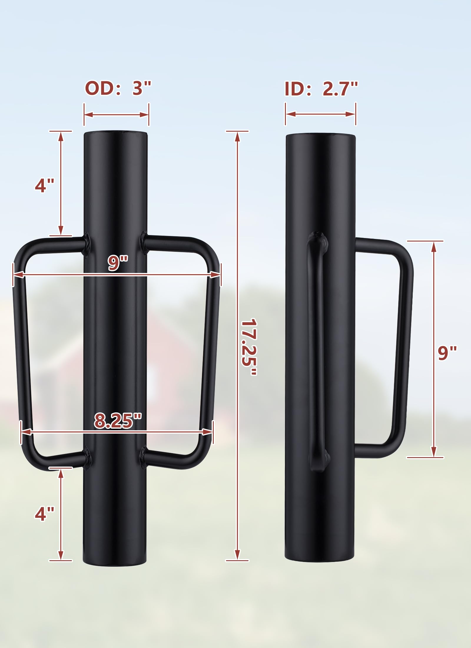 Swellisher 12 lb fence post driver supports fast, uniform post setting