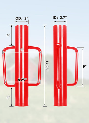 Swellisher heavy-duty steel fence post driver built to resist outdoor corrosion
