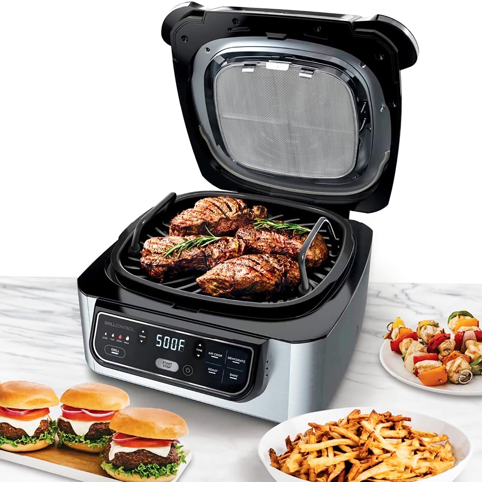Swess complete set enhances indoor grilling with a sturdy shield.