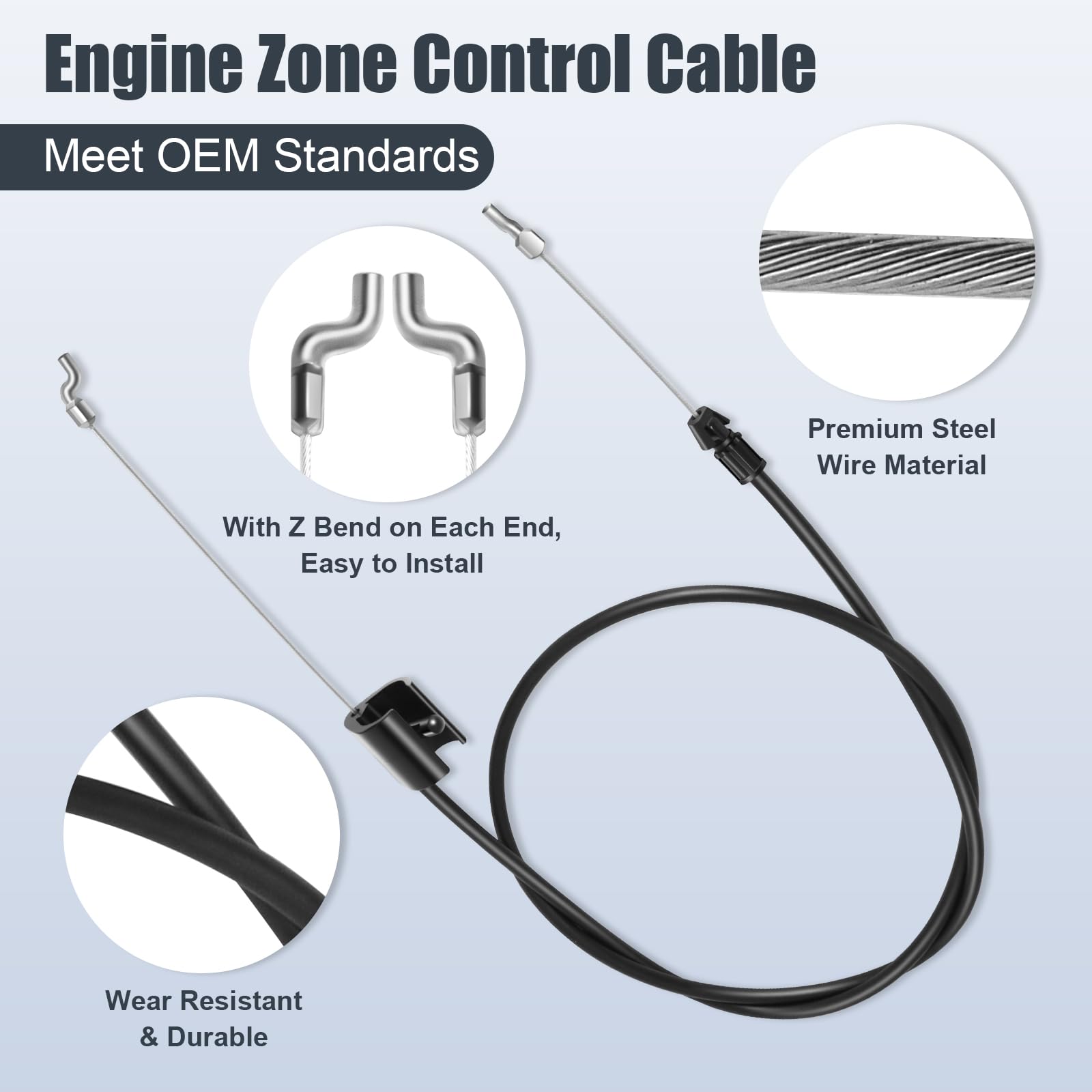 Swess throttle cable for MTD 946-0957 supports responsive engine control