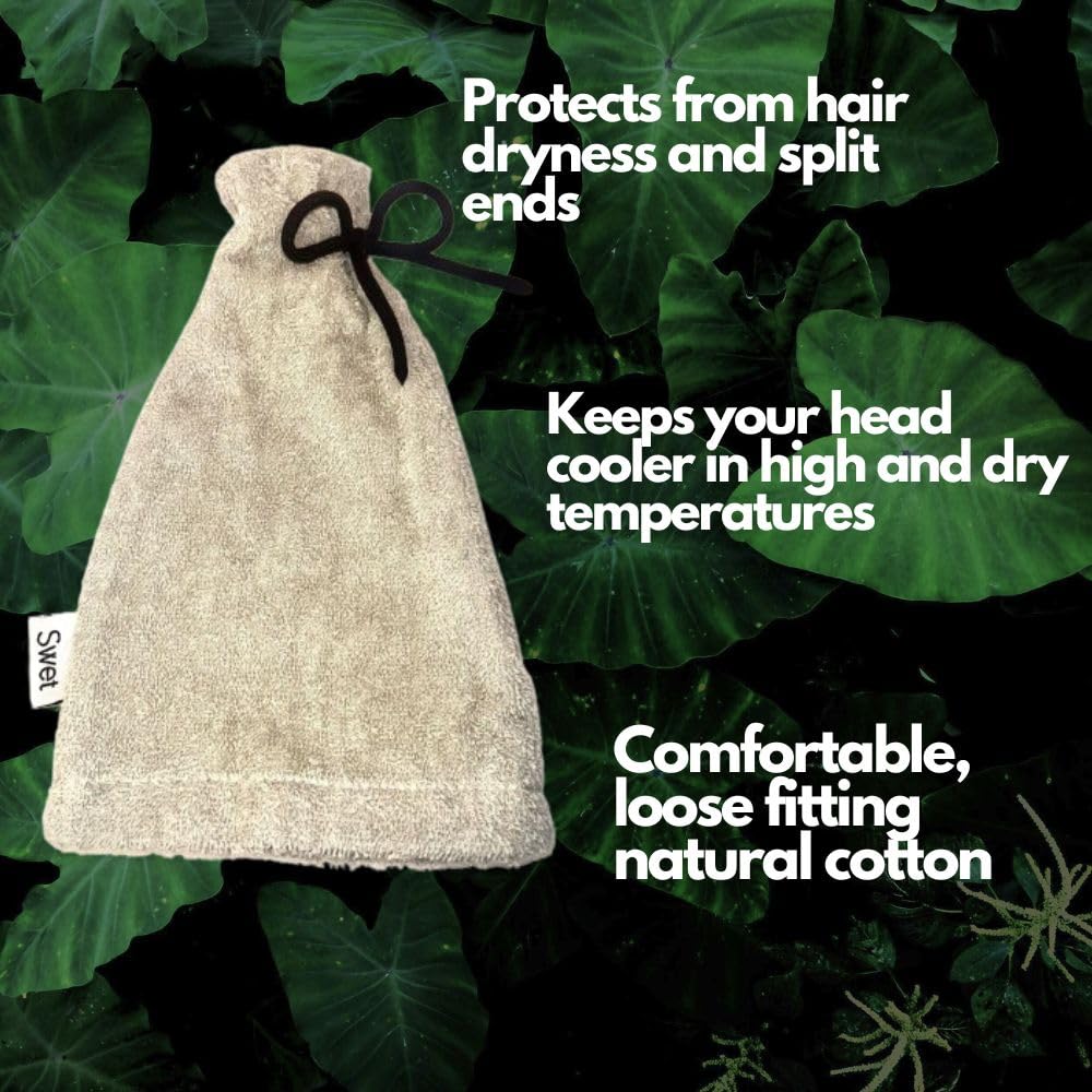 Swet Sauna Hat relaxed-fit design for comfortable wear on any head size.