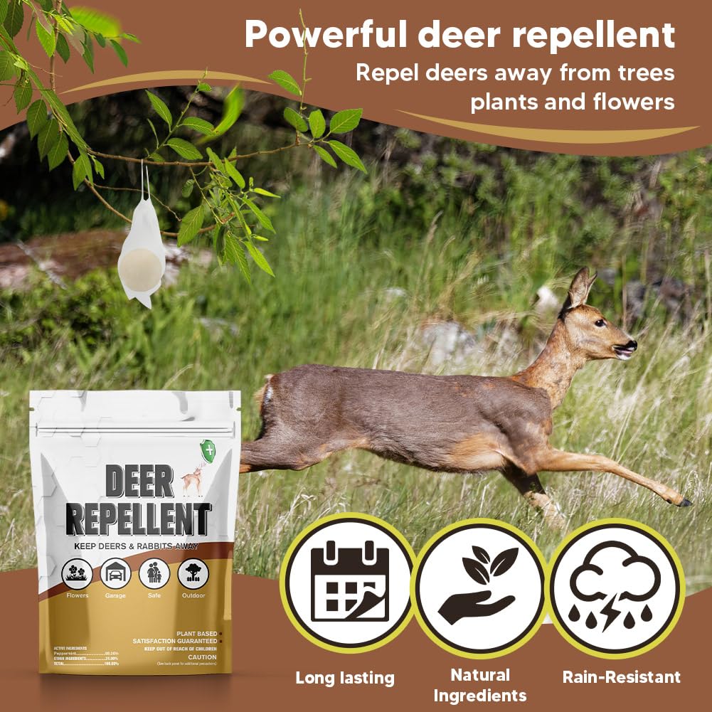 SWIALLS deer repellent guards garden flowers and vegetables outdoors