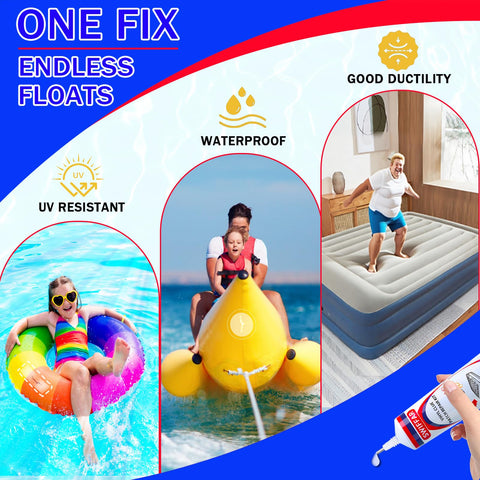 SWIFFAR no-odor glue used with patches for inflatables.