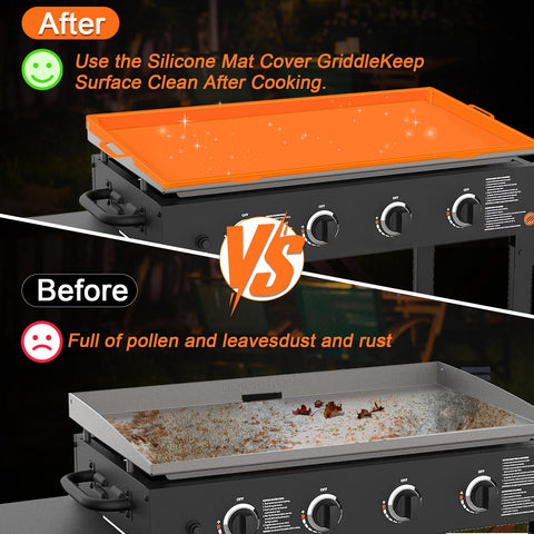 Swihorab durable foldable griddle mat for compact storage