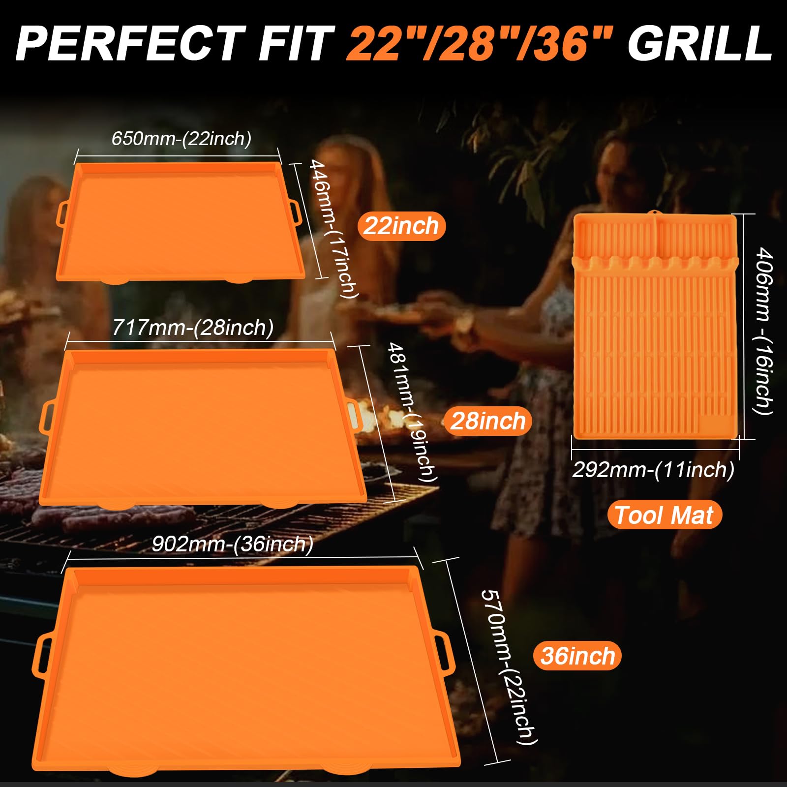 Swihorab griddle cover mat with handle design for easy placement and removal