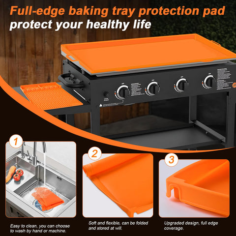 Swihorab silicone griddle mat made from food-grade material for Blackstone use