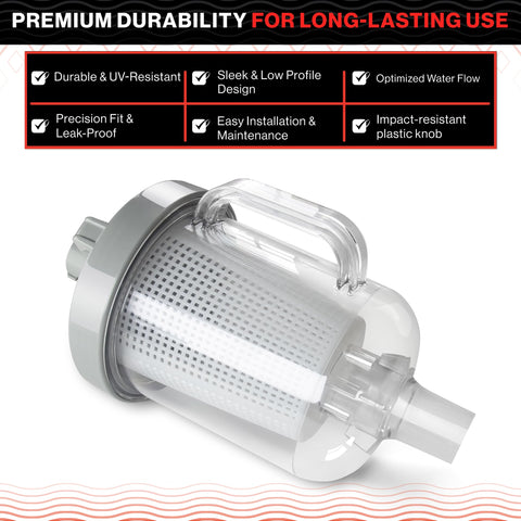 Swimables canister with 38mm outer diameter fits most inground systems.