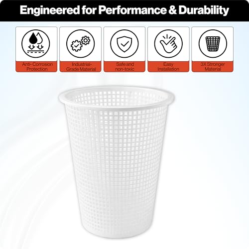 40 percent thicker Swimables basket construction for added durability in demanding pool debris.