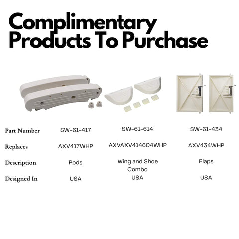 Swimables AXV408P parts package with seals, ready for easy replacement.