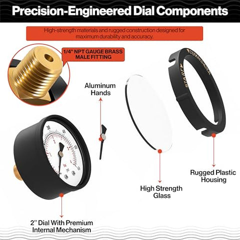 Swimables ECX2712B1 bezel twist enables quick gauge reading checks.