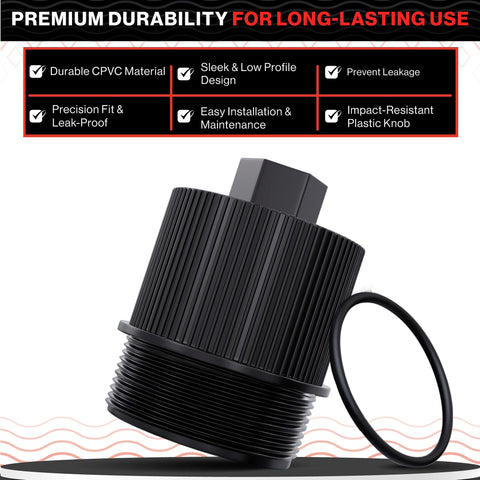 Swimables drain plug compatible with FNS Plus filters for secure maintenance.