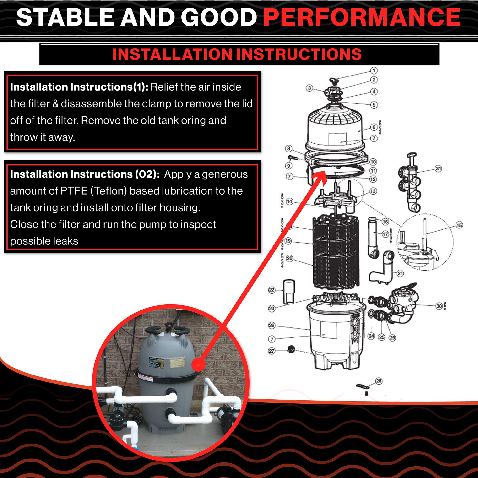 Swimables R0357800 o-ring demonstrates compatibility with Jandy DEV, CL, and CV filters.