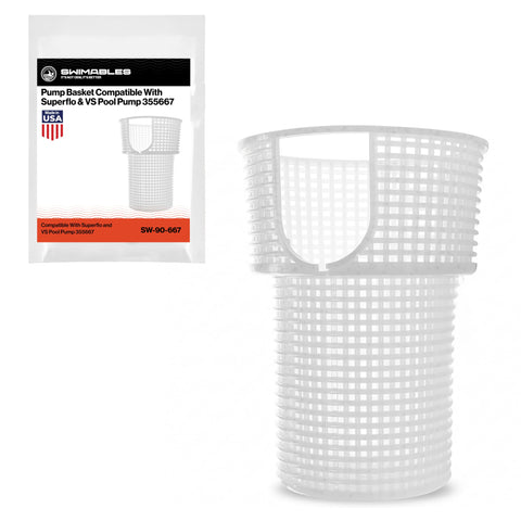 Swimables pump basket for SuperFlo close-up shows durable filtration material