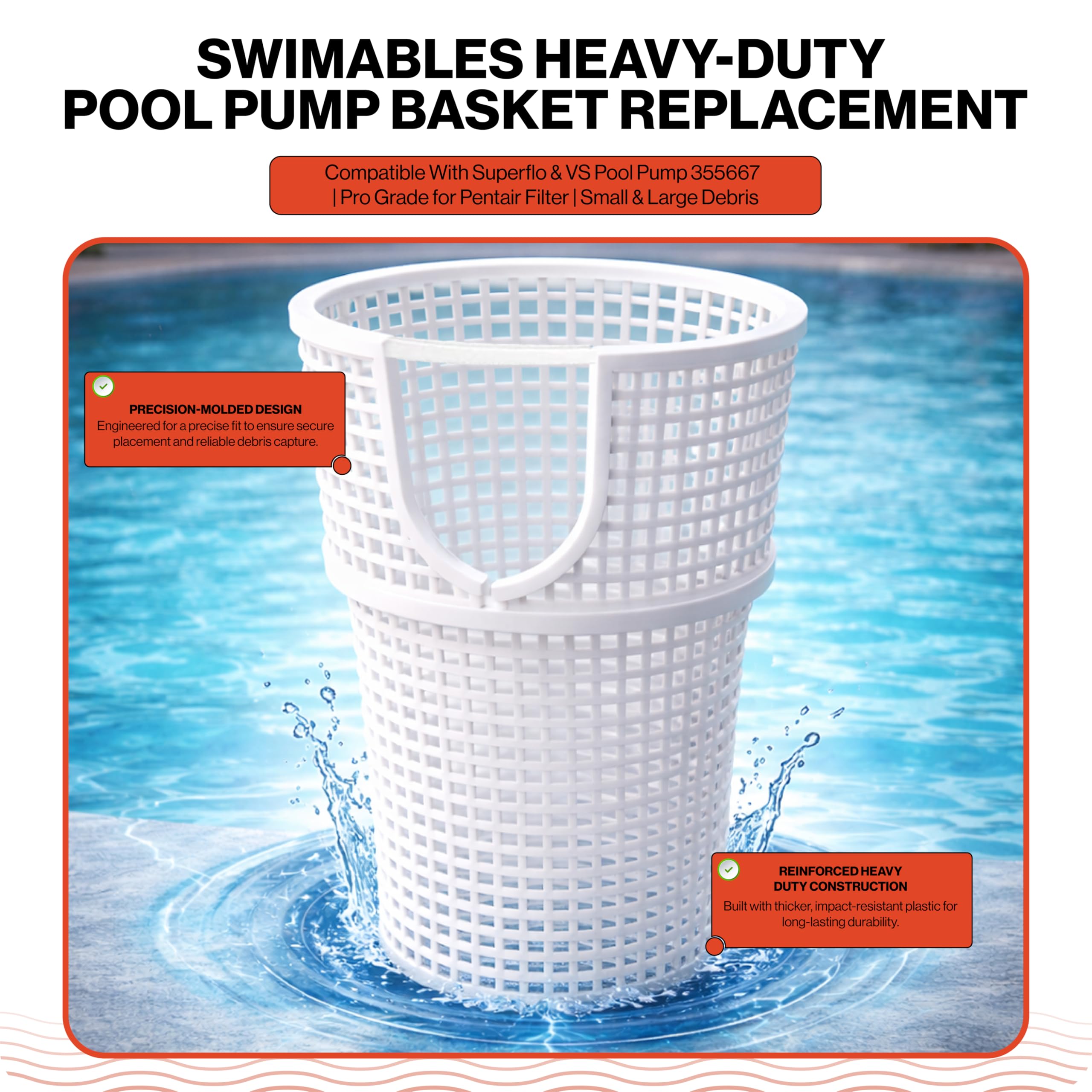 Swimables pump basket compatibility with SuperFlo VF enables easy upgrade
