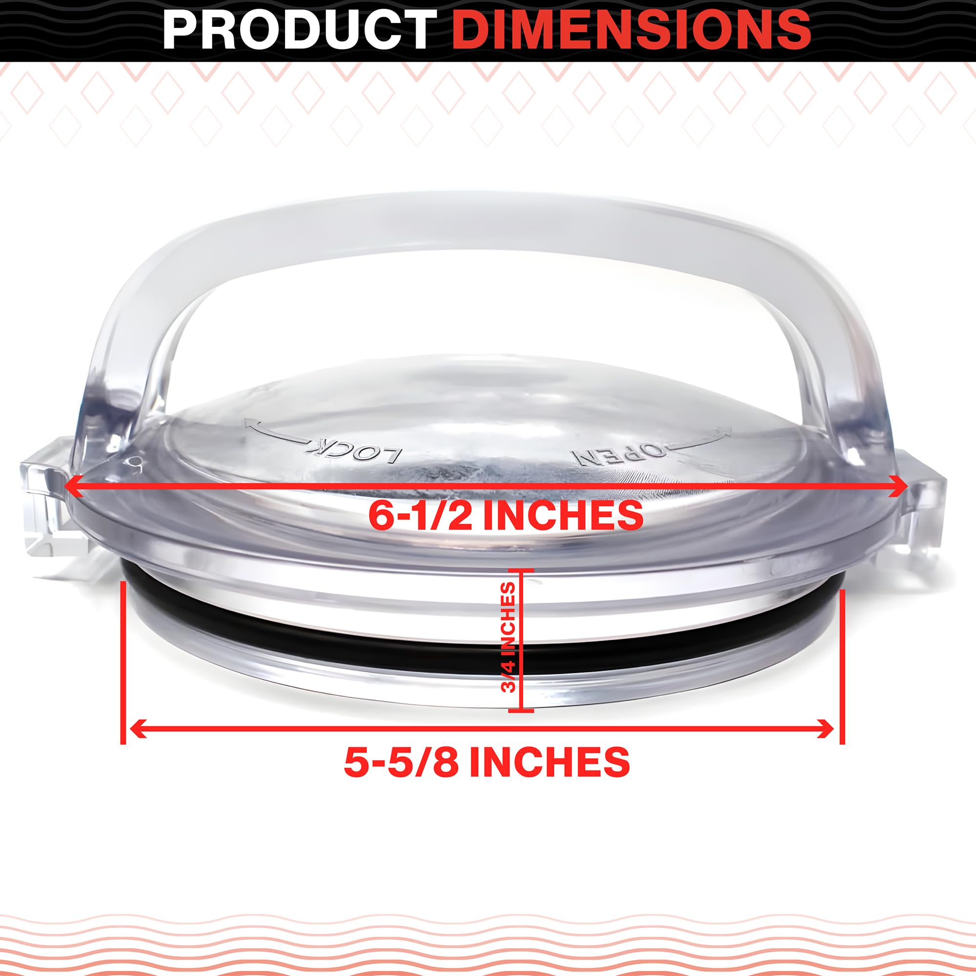 Swimables installation steps show how to swap the lid and seal quickly.