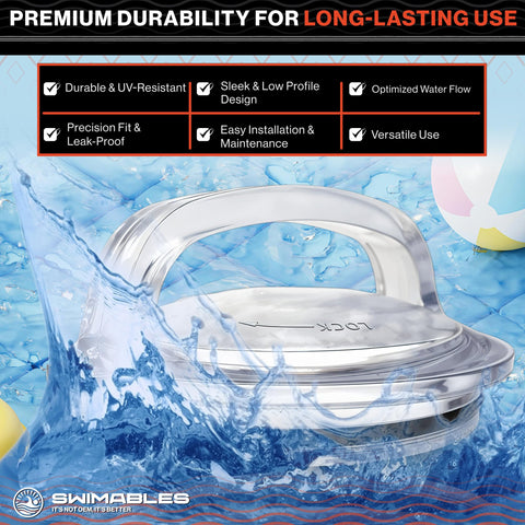Swimables lid uses 30% more material for added durability during use.