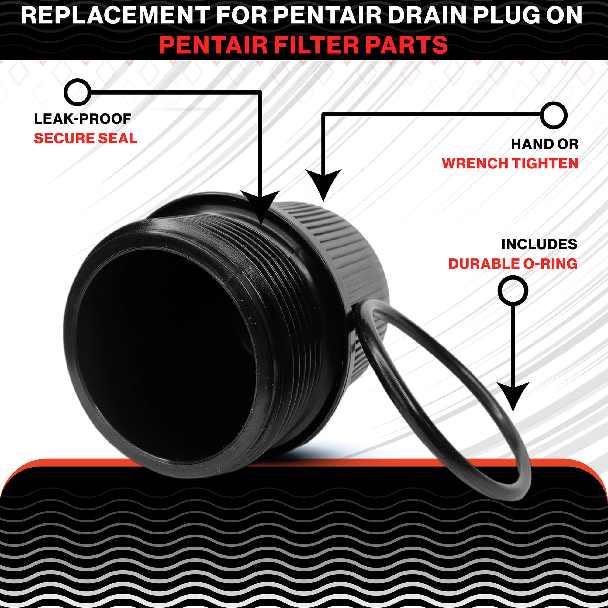 Swimables drain plug compatible with Quad DE filters for flexible setup.