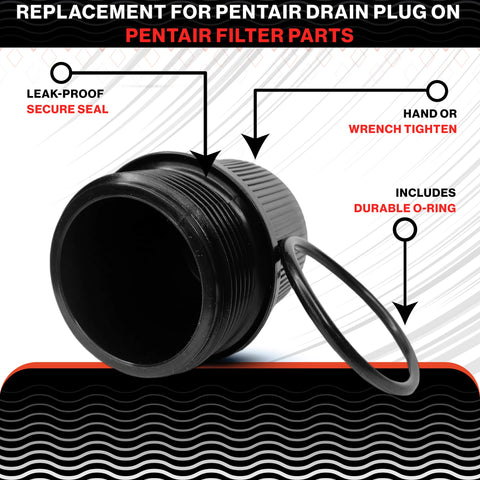 Swimables drain plug compatible with Quad DE filters for flexible setup.