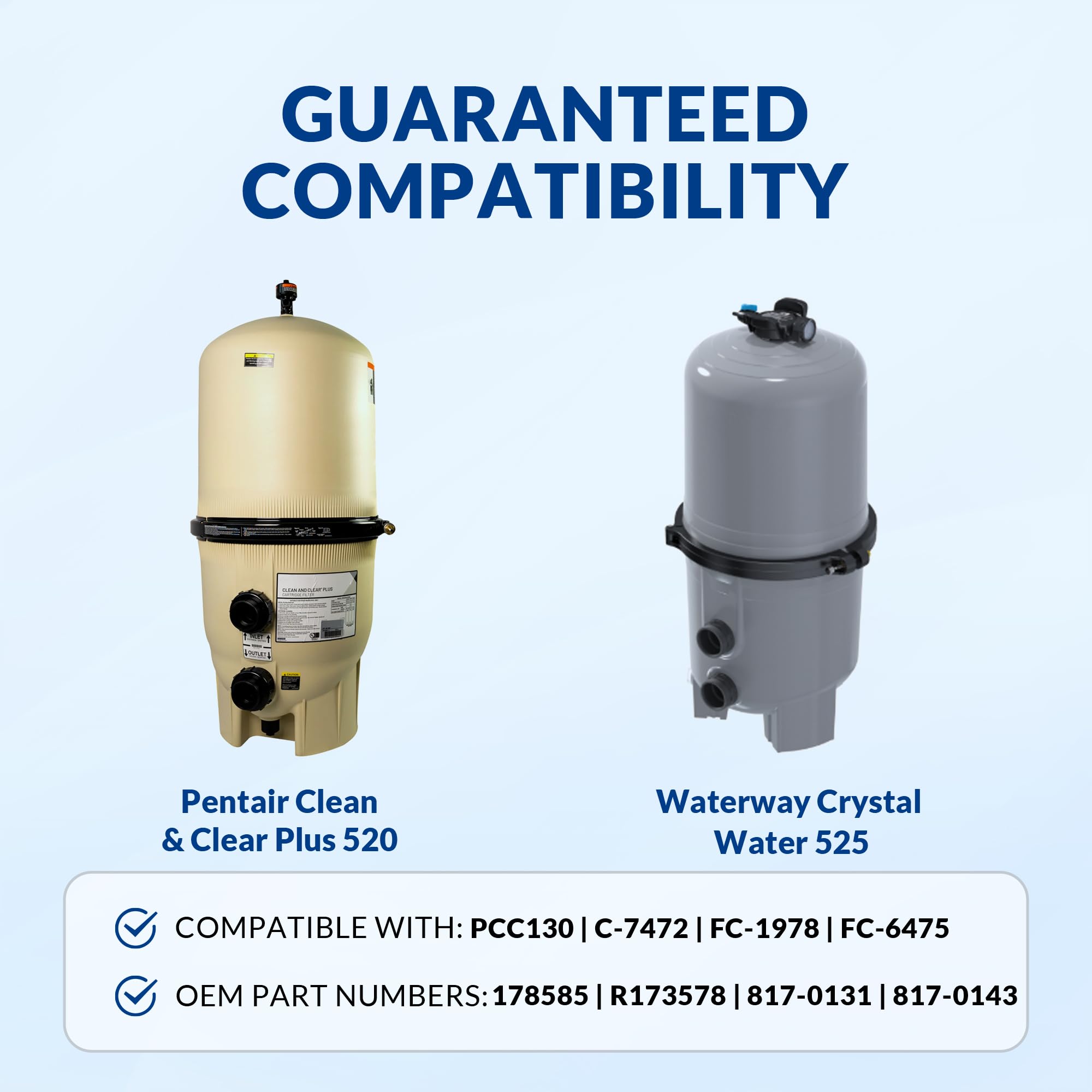 Swimara anti-collapse core cartridge maintains water flow under high pump pressure.
