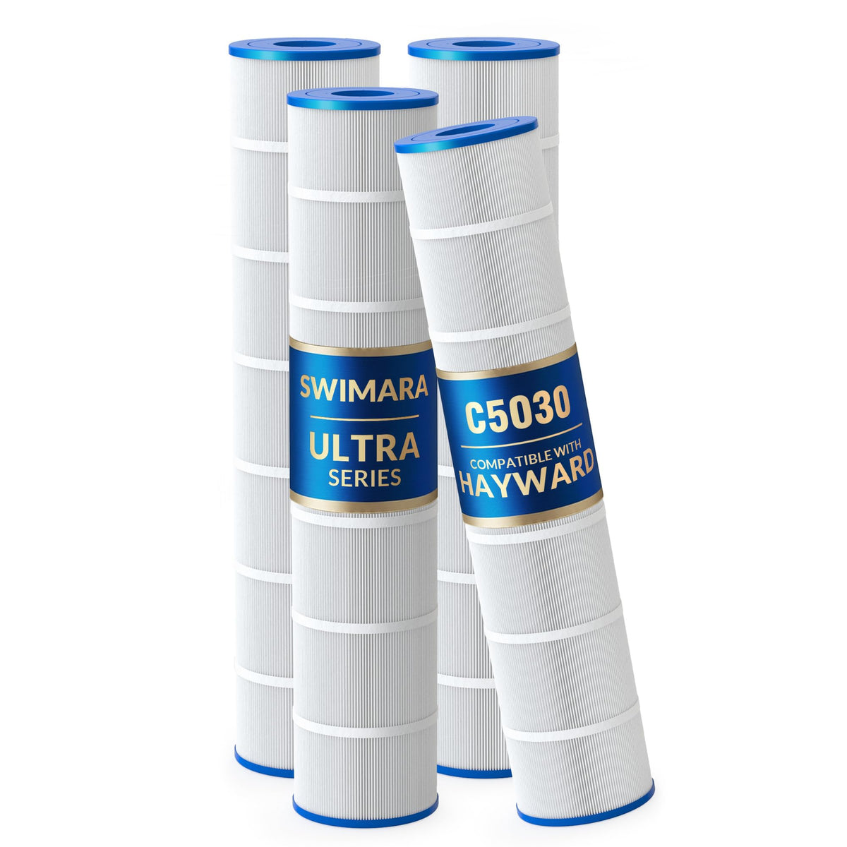 Swimara Ultra Series four-pack cartridges provide durable filtration for clear pool water.