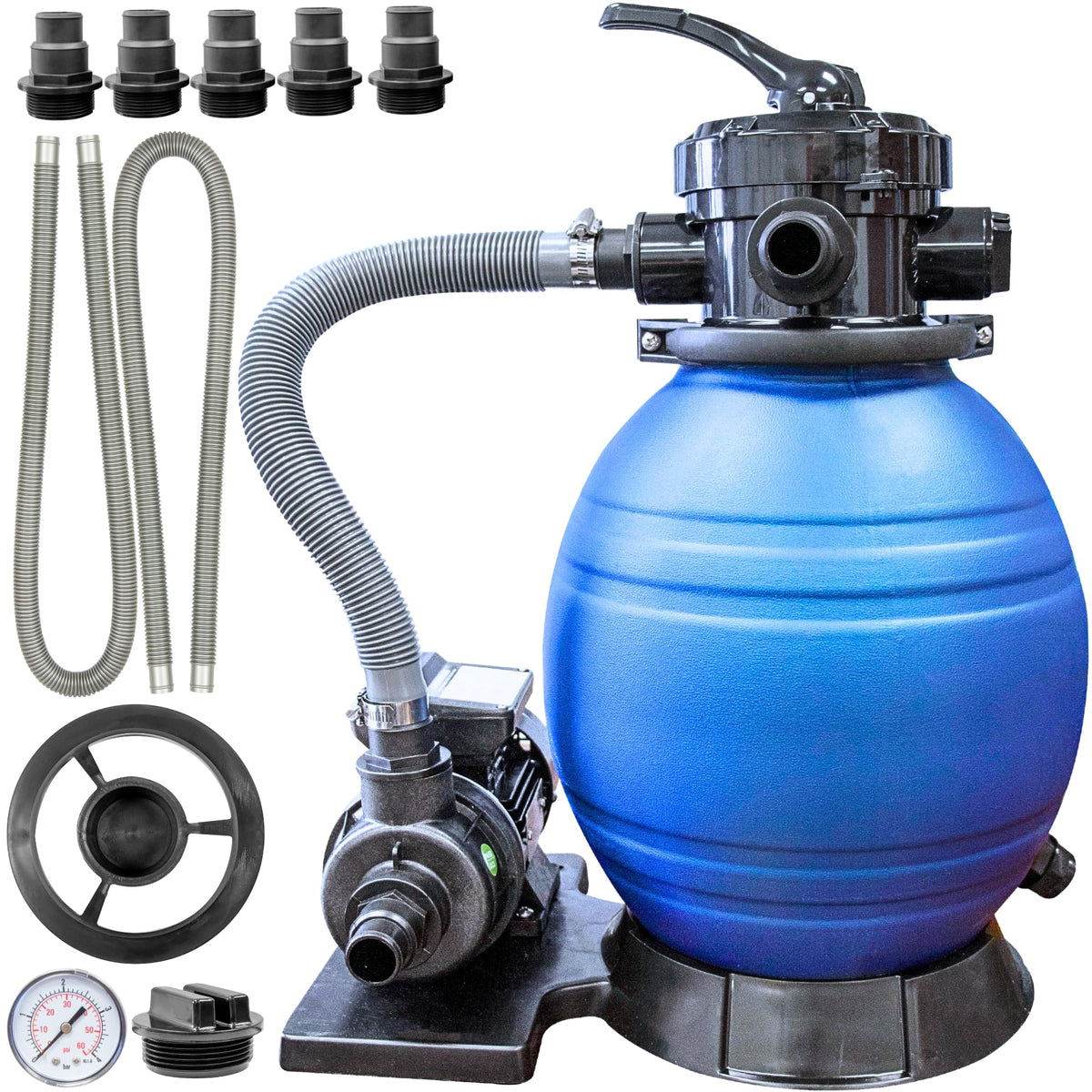 Swimline HydroTools 12-inch tank assembly enabling robust filtration for up to 8,000 gallons.