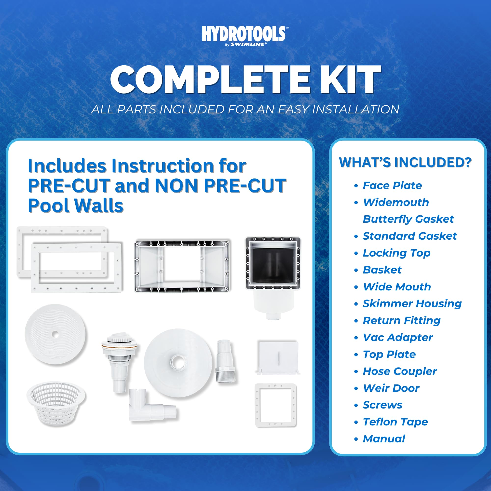 Swimline HydroTools above-ground pool compatibility with different pool types
