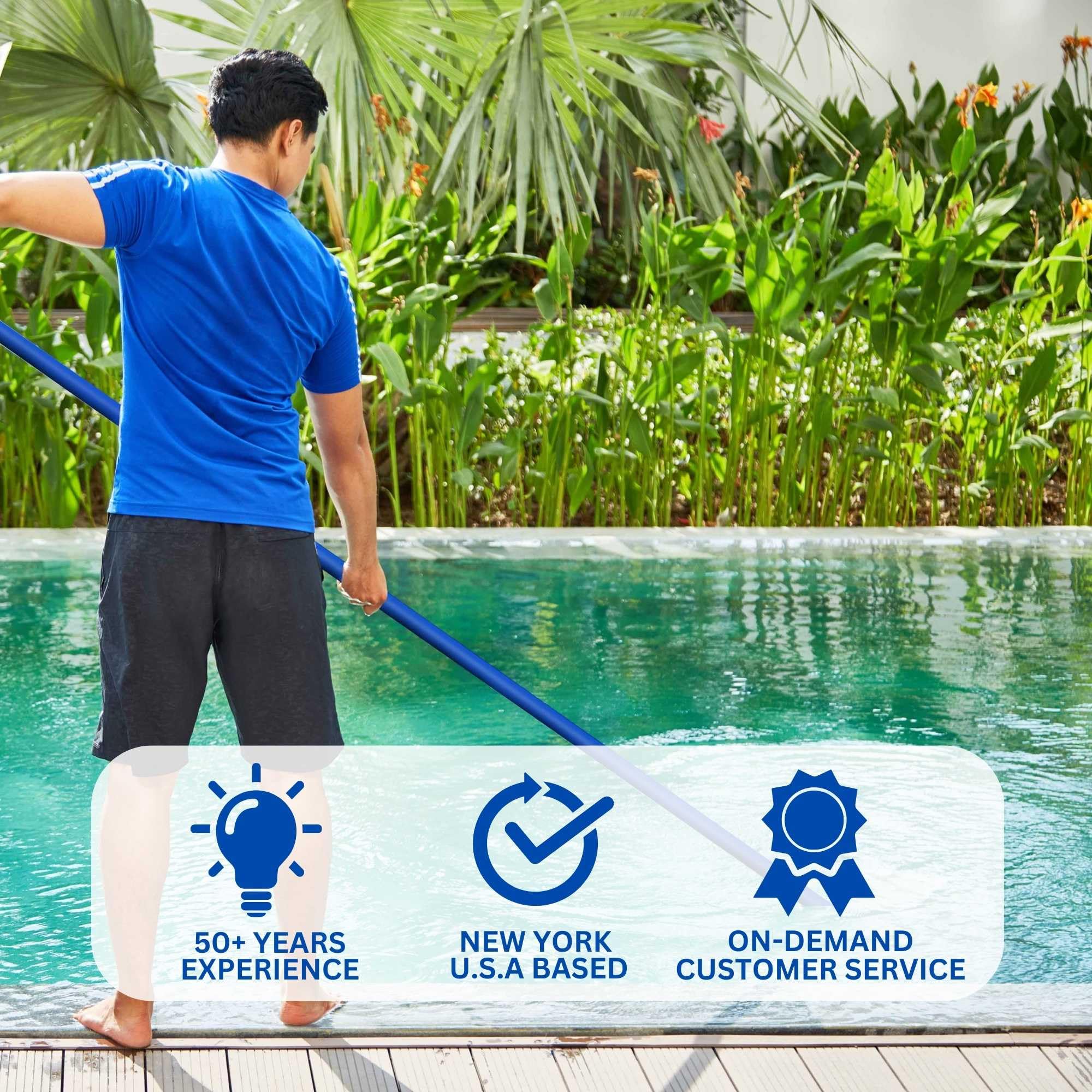 Swimline Hydrotools UV-resistant design resists sun exposure and chemicals.