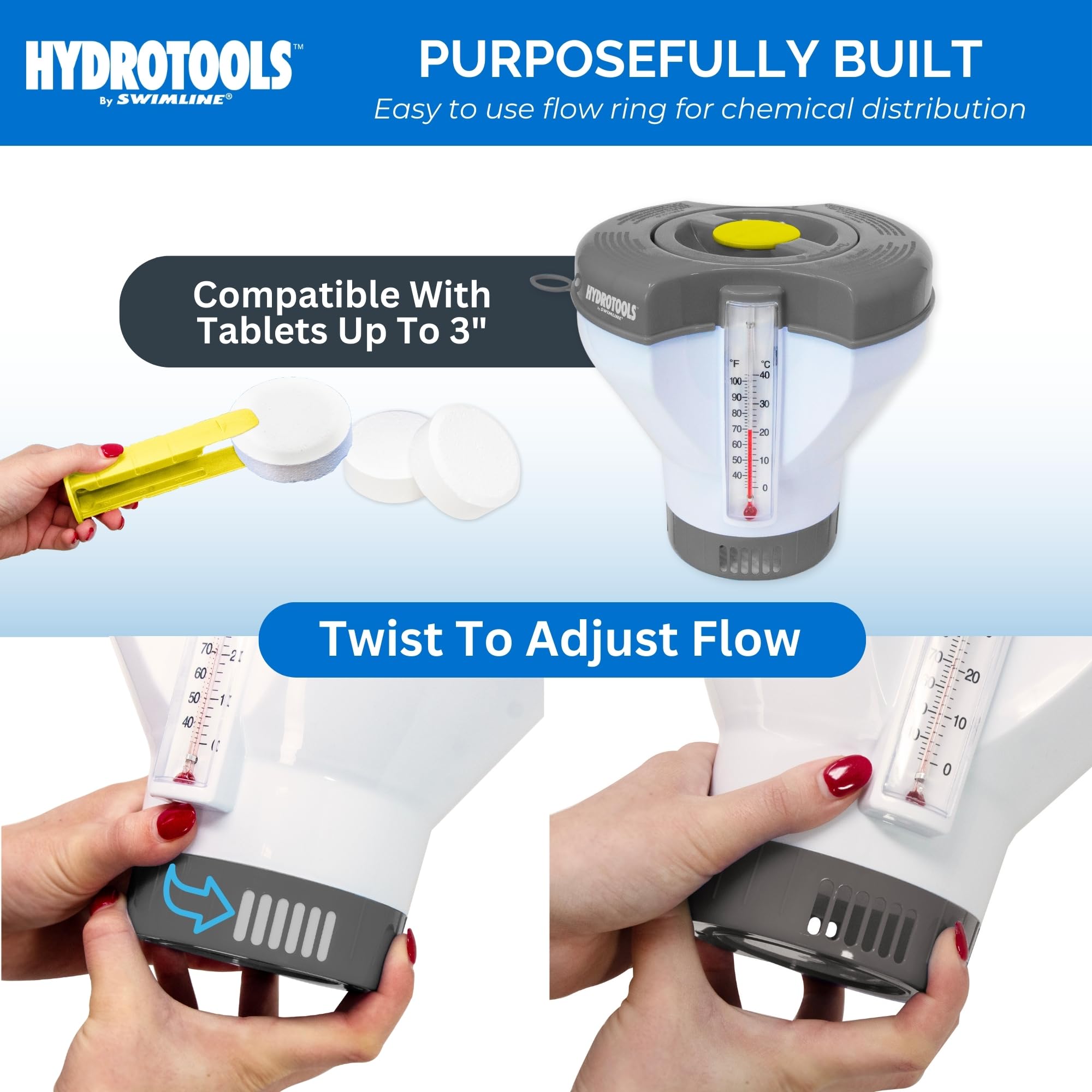 Double-reinforced HydroTools materials resist sun and chemicals.