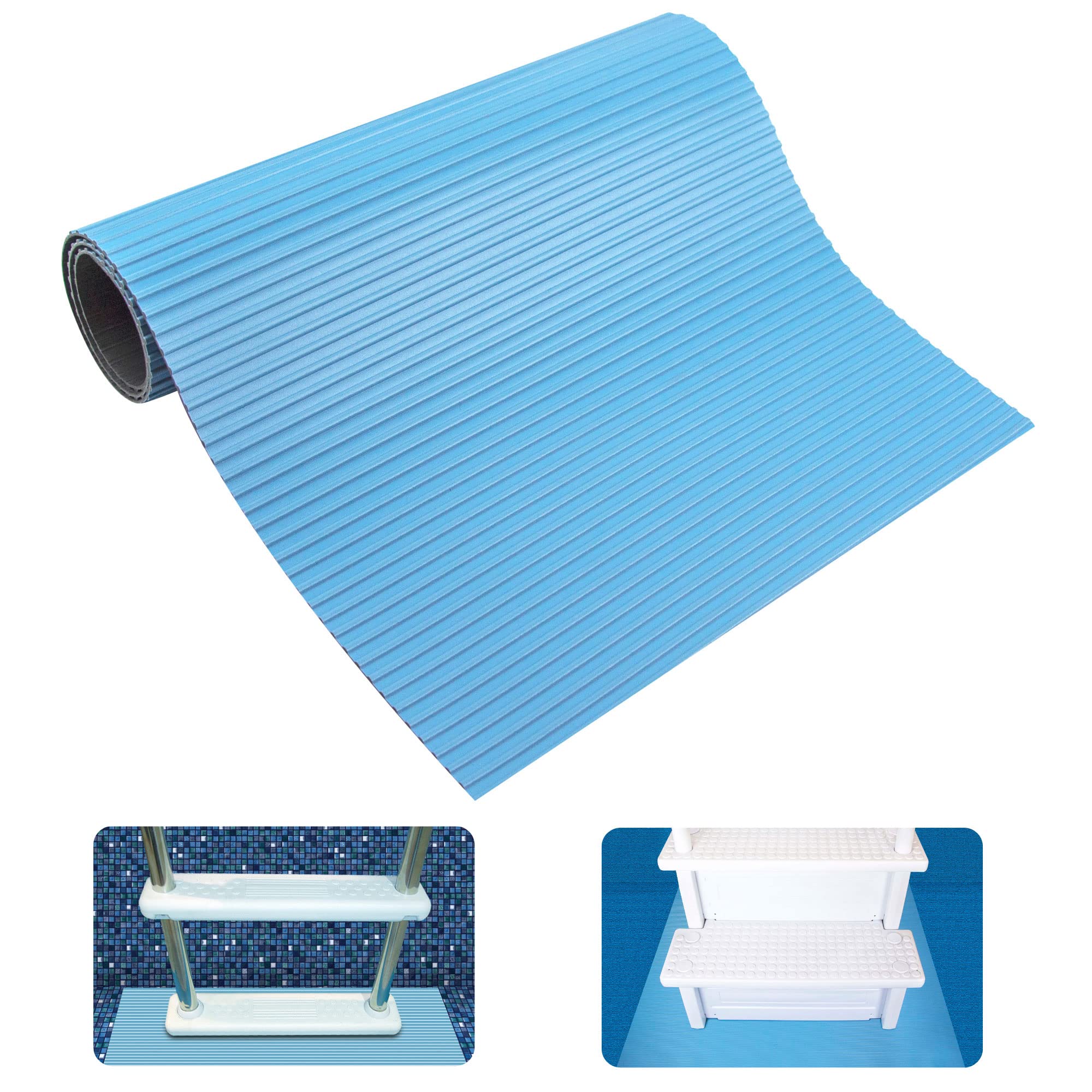Swimline HydroTools mat easy to install, roll up for compact storage