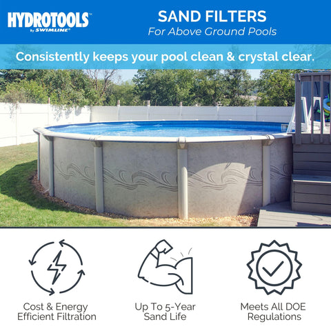 Swimline HydroTools pump 0.43 THP 2400 GPH ensures quiet, efficient circulation