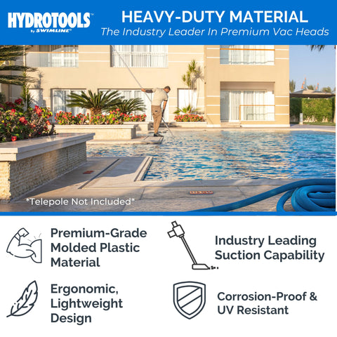 Swimline HydroTools UV and corrosion resistant body for outdoor pool use
