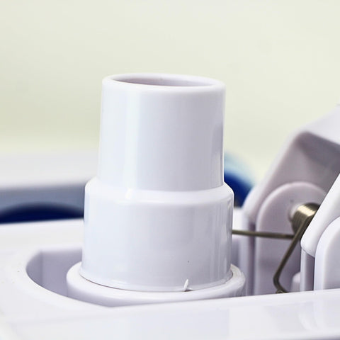 Swimline Hydrotools vacuum head brush detail demonstrates debris loosening