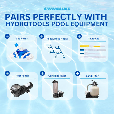 Secure connections on HydroTools vacuum hose prevent leaks
