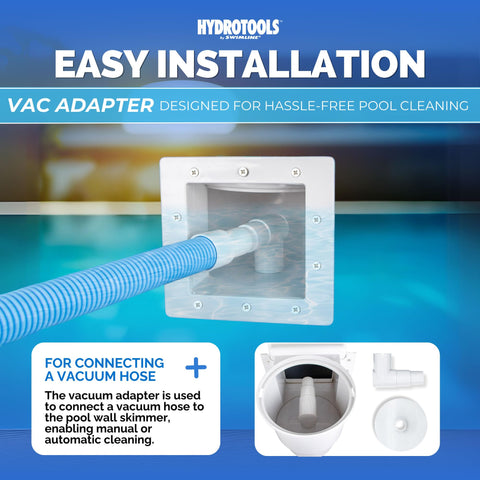 Swimline HydroTools wide-mouth water leveling skimmer with auto-level feature protecting equipment