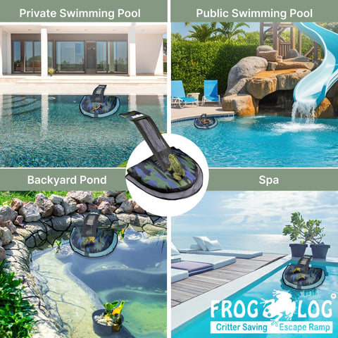 Swimline HydroTools Pro-Tip Wildlife-Tested Design supports humane water exits.