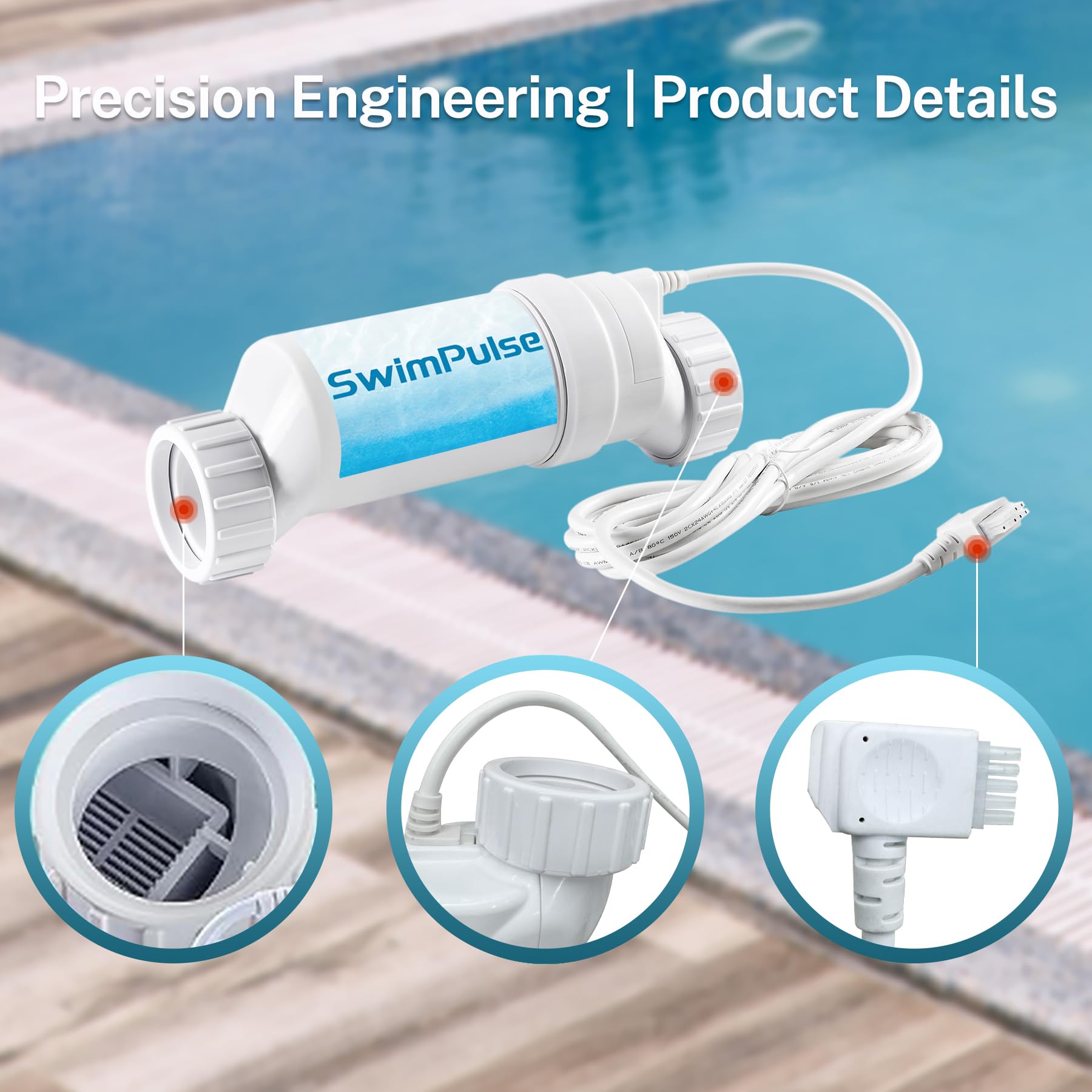 Swimpulse salt cell eco-friendly pool care with reduced odors.
