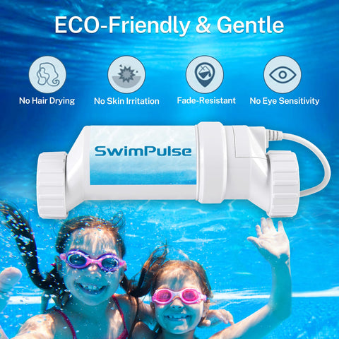 Visual guide showing quick installation setup for Swimpulse salt cell.