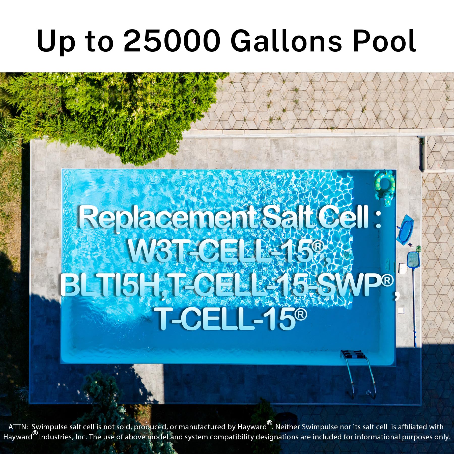 Swimpulse salt cell universal compatibility with Hayward systems.