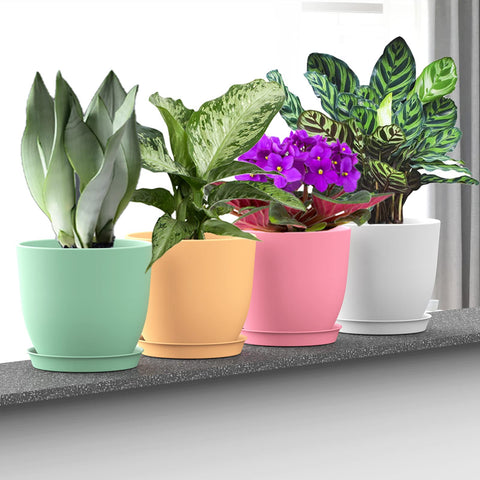 SwinDuck 6-inch green plant pot with a modern matte finish.