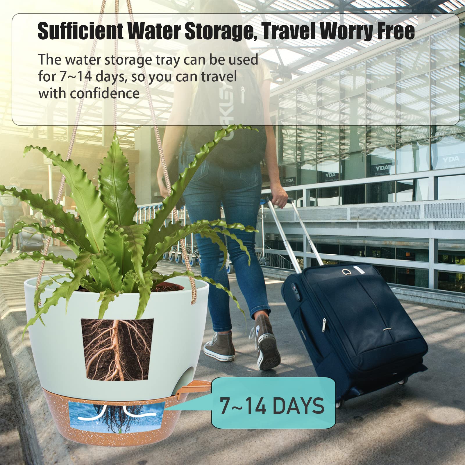 SwinDuck deep reservoir design with 40oz capacity for longer moisture balance.